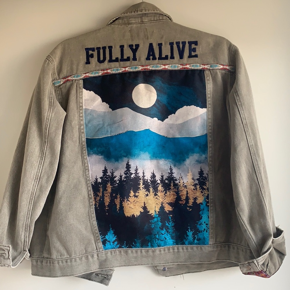 Custom Denim Jacket with the name Sam